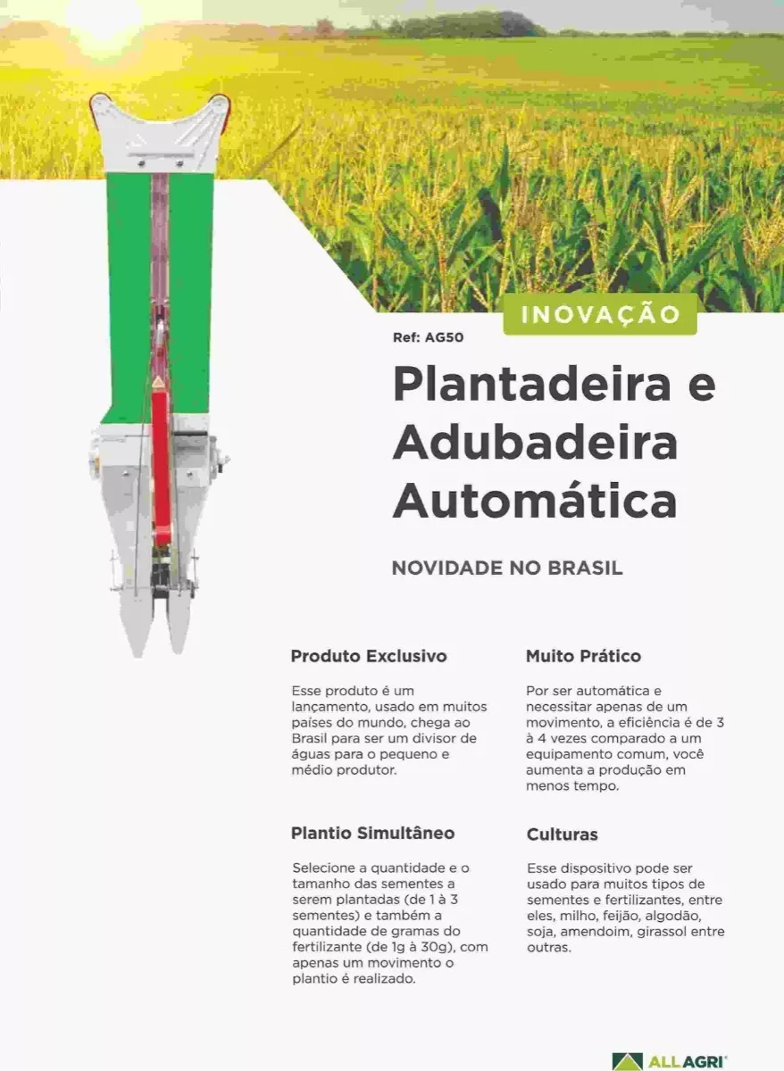 PLANTADEIRA ADUBADEIRA TIPO MATRACA AG50 - ALL AGRI