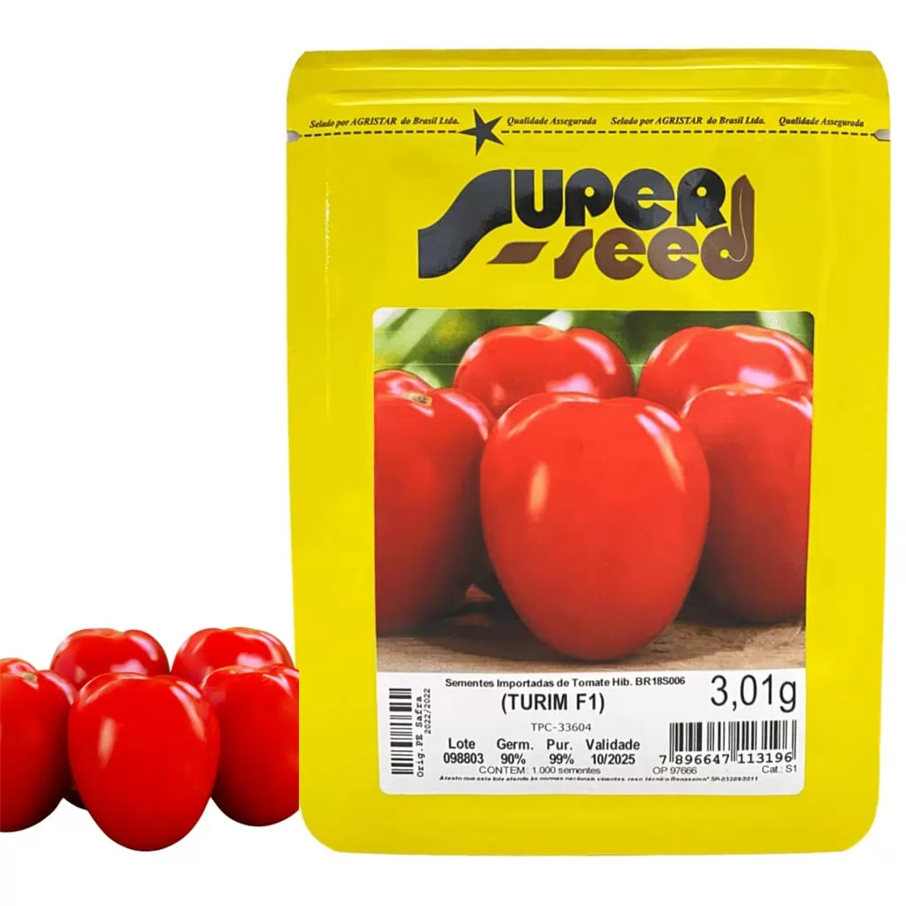 SEMENTE TOMATE HIB. TURIM F1 1000 SEMENTES - SUPERSEDD