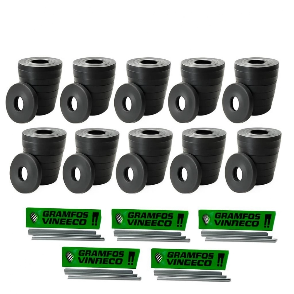 KIT 100 ROLOS DE FITA PARA ALCEADOR + 5 CAIXAS DE GRAMPO 6/4