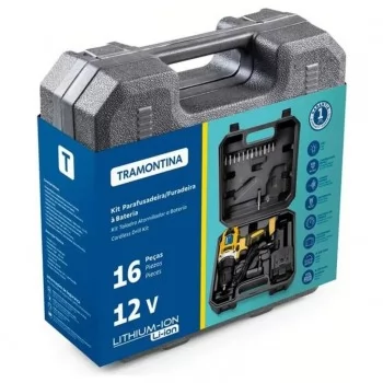 PARAFUSADEIRA C/MALETA TRAMONTINA 42383/216 12V 16 PECAS