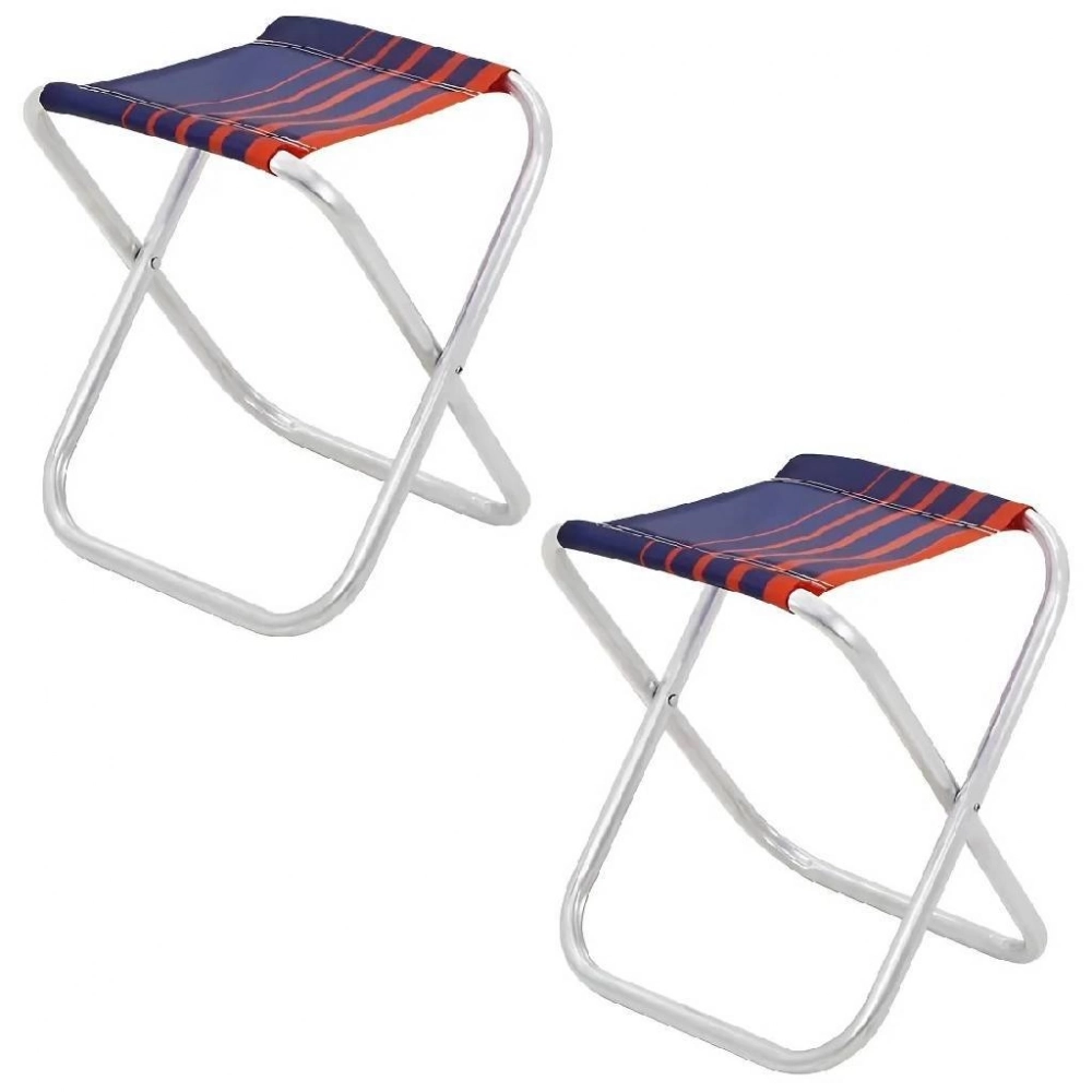KIT 2 BANQUETA TRAMONTINA FIJI AZUL/LARANJA - TRAMONTINA