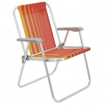 CADEIRA PRAIA [ALUMINIO] TRAMONTINA SAMOA LARANJA/AMARELO